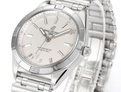 Breitling Chronomat Automatic 36MM Imported 2824 Movement Stainless Steel Bracelet Women White Watch